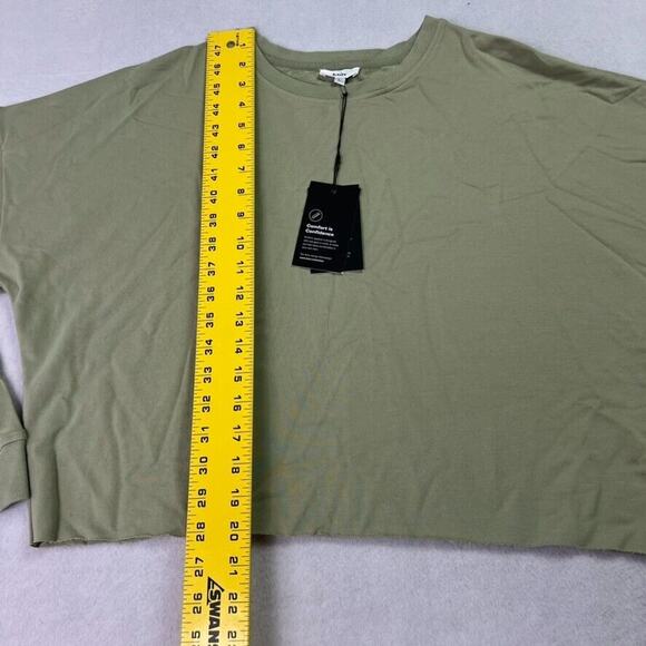 Knix Sweatshirt Womens L Green Pullover Modal Terry Crew Top Good To Go Crew - Picture 3 of 11